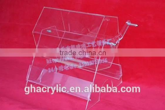 GH-RJ031 Clear And No Any Scratch On Surface Acrylic donation Box