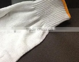 Weight High quality 10G Bleached white safety working Short fingers gloves