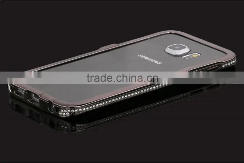 Diamond Mobile Phone Metal Cases for Samsung S6 Edge