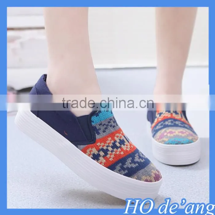 Hogift 2016 hot selling women canvas shoes white casual girls shoes wholesale MHo-182