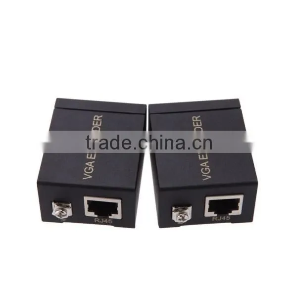 60M VGA Signal to RJ45 Signal Extender Transmitter + Receiver Set Single Ethernet Cable