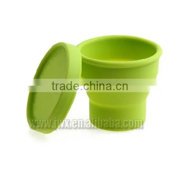 Collapsible silicone travel cup in beautiful candy color