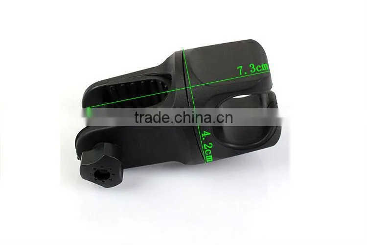Small U type 360 degree plastic easy install black bike handlebar clamp
