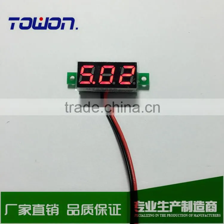 V18D 3Digits Blue(3-30v) Red(2.5-30V) Green(2.7-30V) LED DC Voltmeter for Battery Voltage