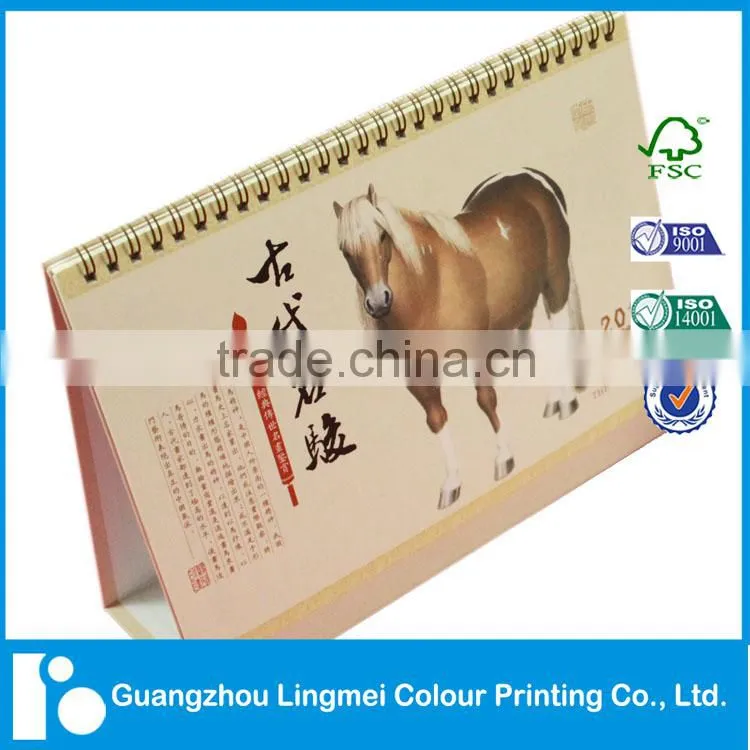 Table calendar printing, desk calendar with memo pads