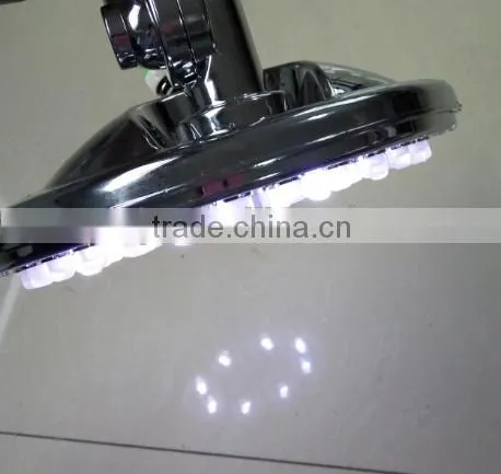 LED light fainfall hand shower head with rotated shower arm temperature control shower heads