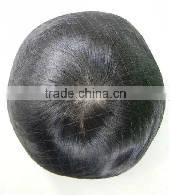 lace injection silk top toupee for men or women with invisible knots on top