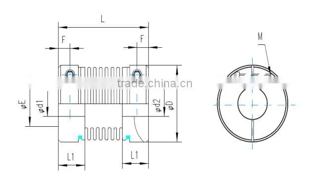 Flexible CNC Bellows Coupling Zero backlash shaft coupling