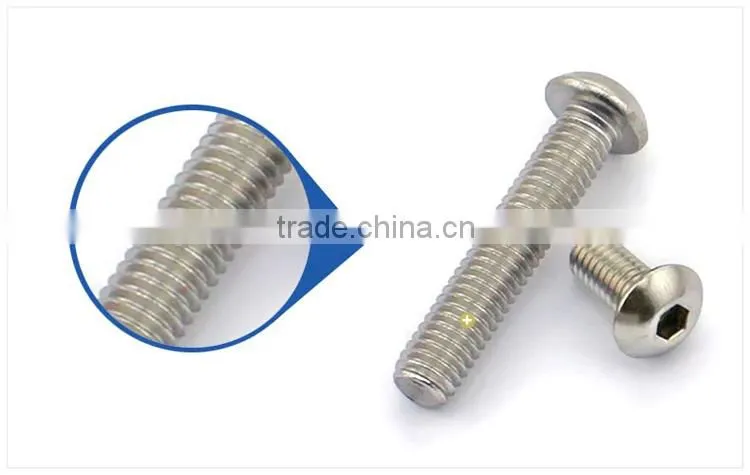 Pan Head Hex Socket Screw Stainless Steel Round Head Hex Socket