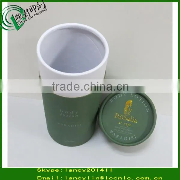 fashion round paper box for body lotion round paper tube