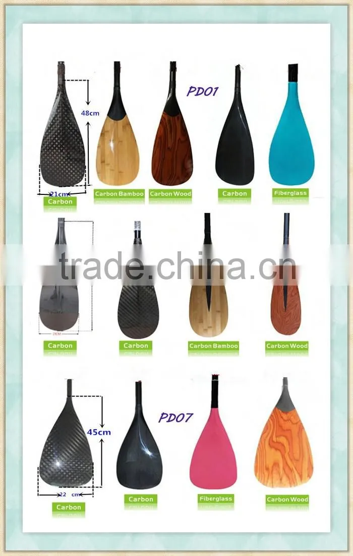 Hot selling Carbon SUP paddle, bamboo sup paddle