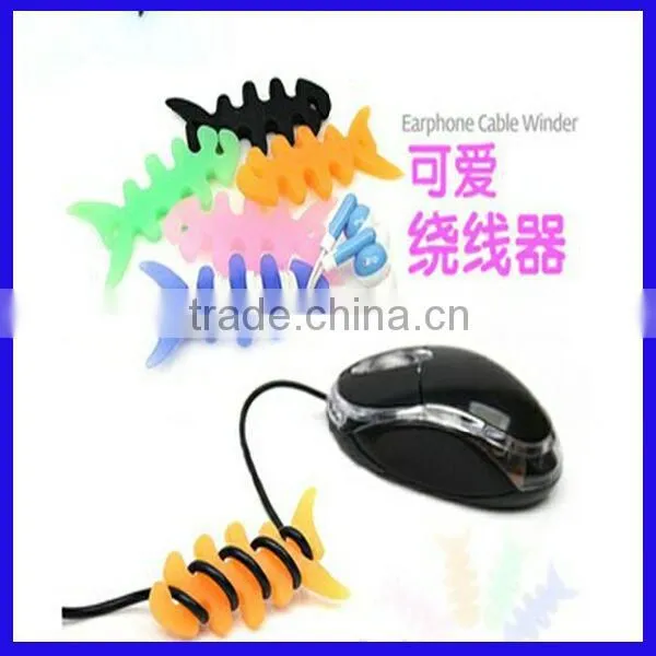 Eco-friendly silicone earphone cable holder