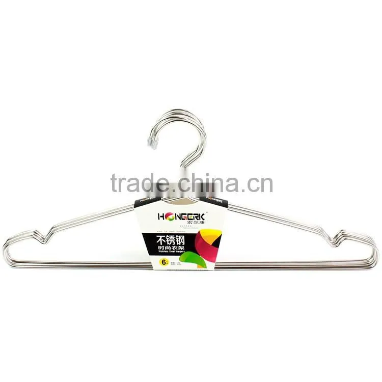 customized non slip metal stainless steel clothes hangers for skirt