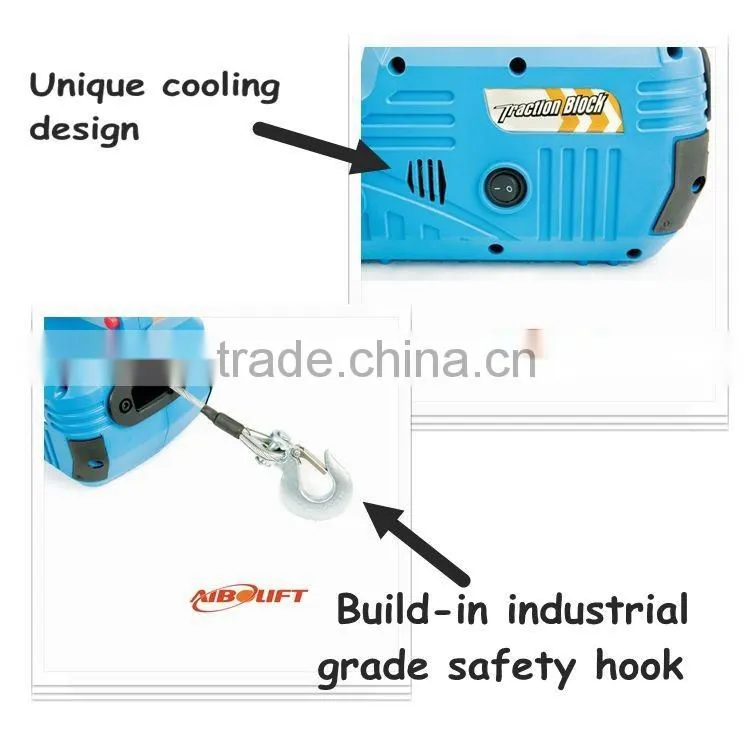 550lb capacity Workman Winch with galvanized wire rope 26ft