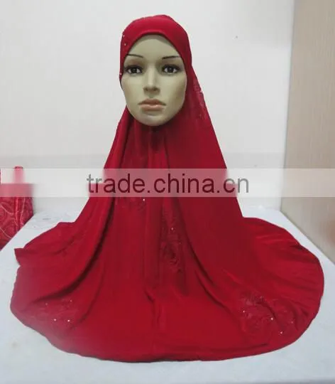 H306 big size muslim hijab with flower prints,islamic scarf