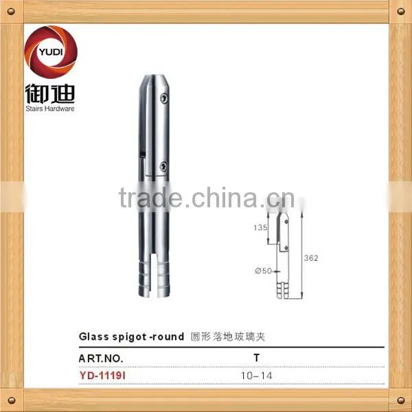 framless glass spigot for outdoor swimming pool balustrades