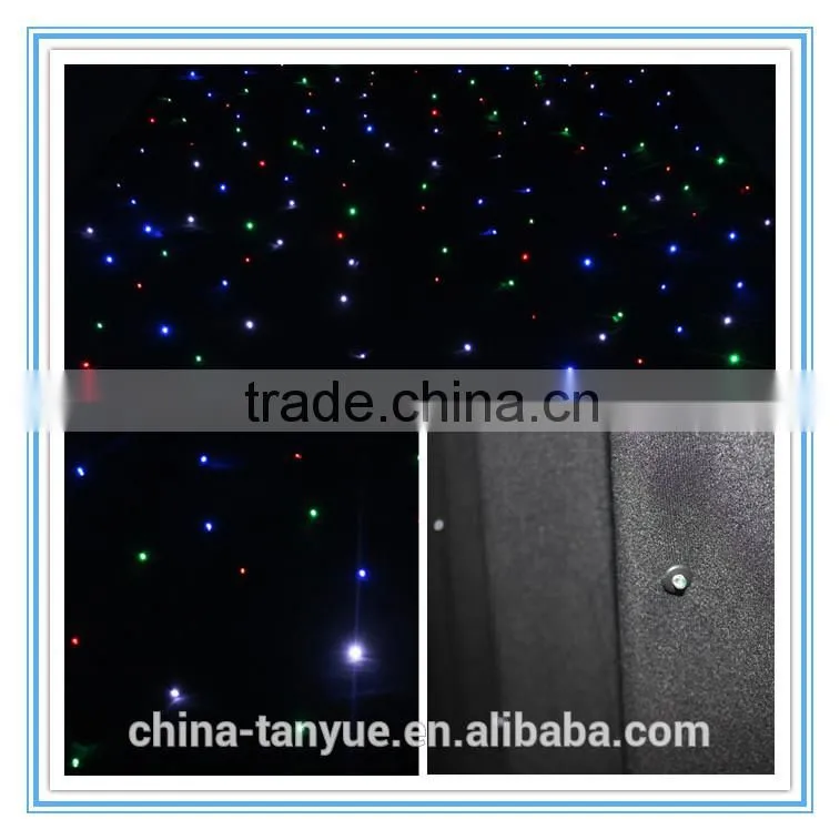 with DMX control RGBW color led star curtains for stage backdrops