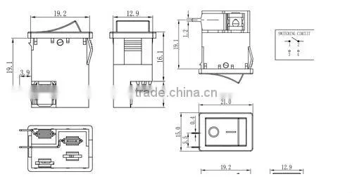 Single Pole boat rocker switch