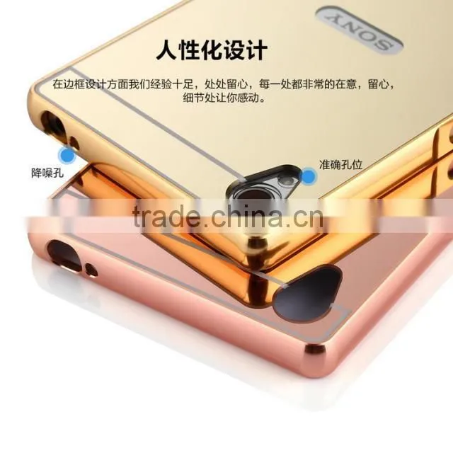 High Quality Luxury Mirror Cover Bumper Phone Case For Sony Z5P