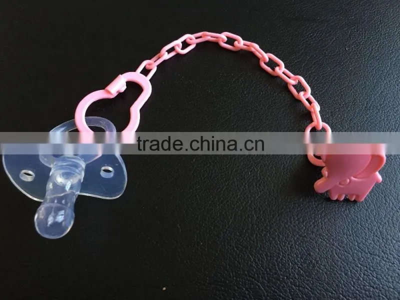 High transparent custom silicone baby pacifier mold with nipple chain