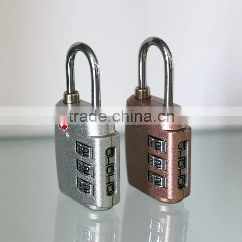 2016 TSA Padlock 3 Digital Unique Design Manufacturer Customized Design Combination TSA Lock