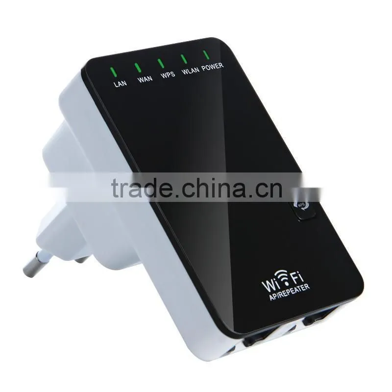 Wireless-N Router AP Repeater Booster WIFI Amplifier LAN Client Bridge IEEE 802.11 b/g/n 300Mbps EU Plug Adapter