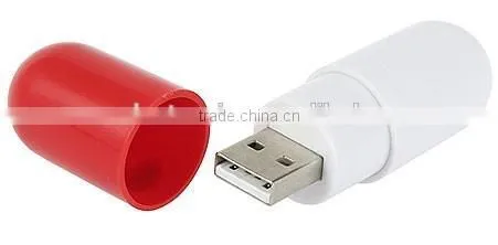 Medicine promotional gift plastic material personalized logo brand printing pill shaped usb flash memory pen drive