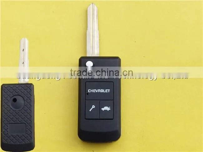 2 buttons remote flip folding key fob case for Chevrolet Lova