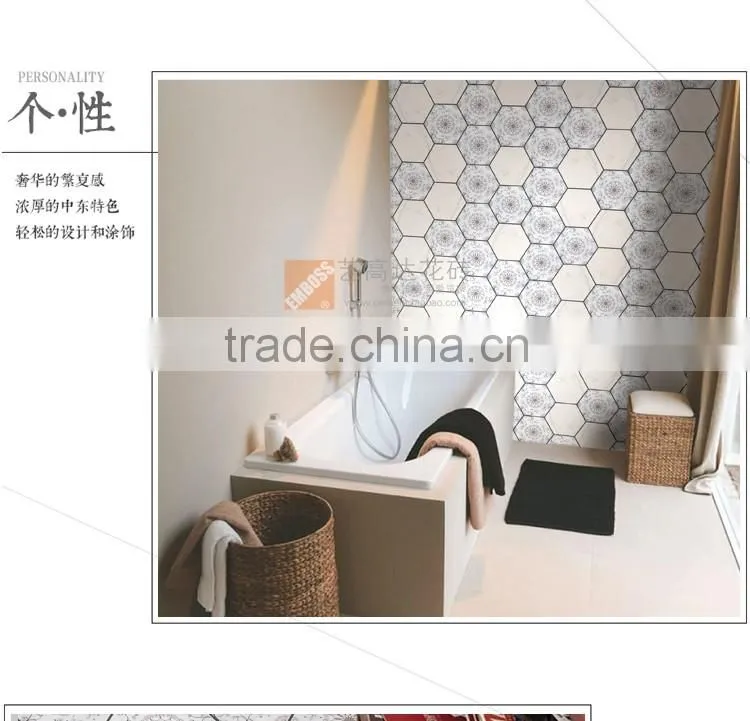 100*200*175mm Hexagon porcelain glazed tile ceramic kitchen bathroom tile