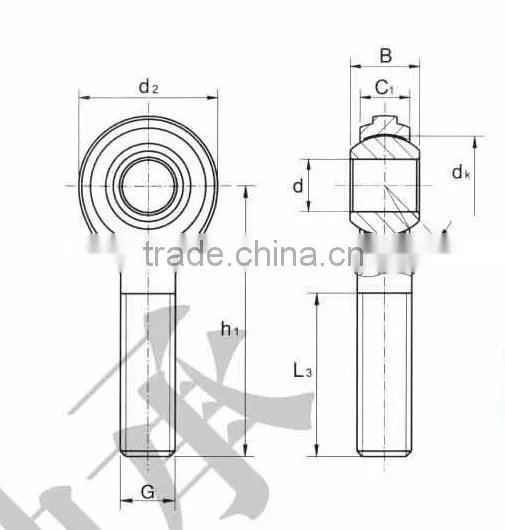 Joint Bearing, Rod End Bearing SI6UK