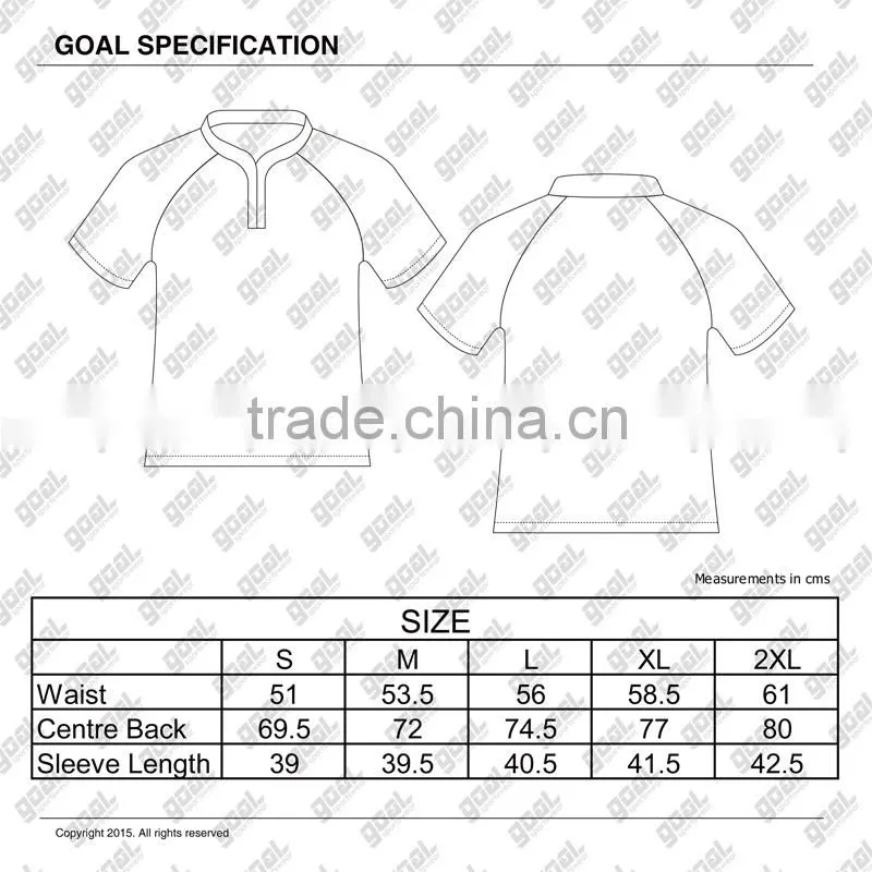 2015 New Sublimstion blank cheap plain round neck team set rugby jersey