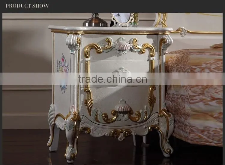 classical carved furniture antique reproduction french bedroom bedstand-Italian bedroom furniture