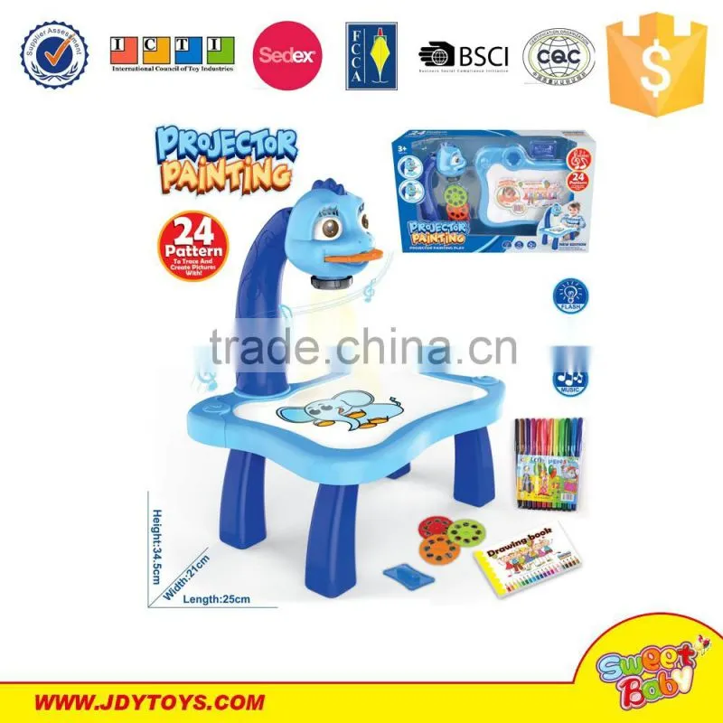 2016 Intelligent toys projection painting machine projector desk robot