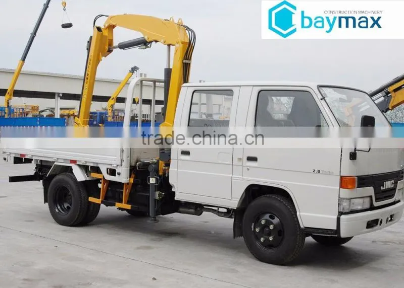 2 tons mini knuckle boom hoist crane for trucks