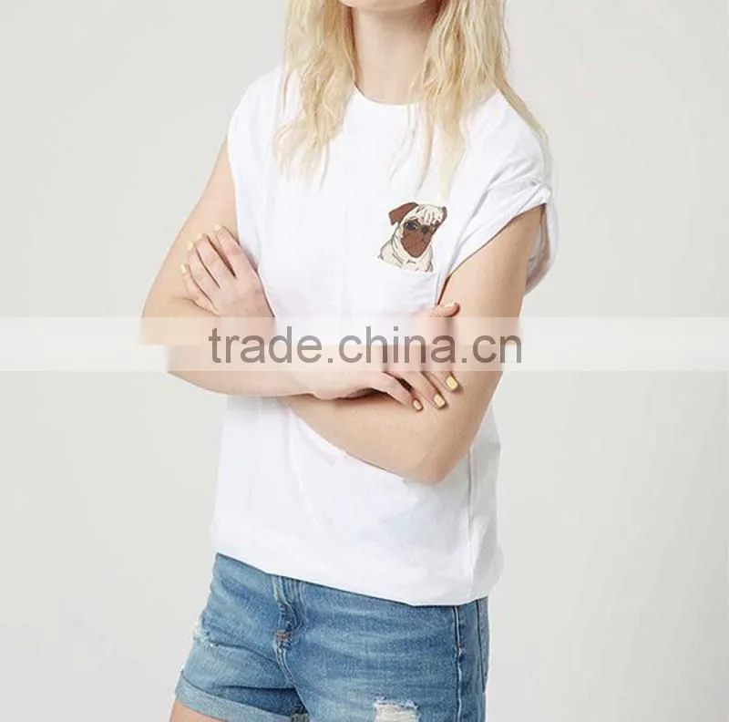 Slim Fit Pug Pocket Tee by Tee & Cake