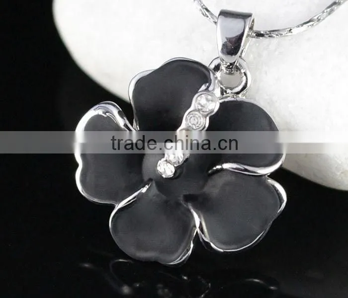 austrian crystal jewelry 18k flower necklace
