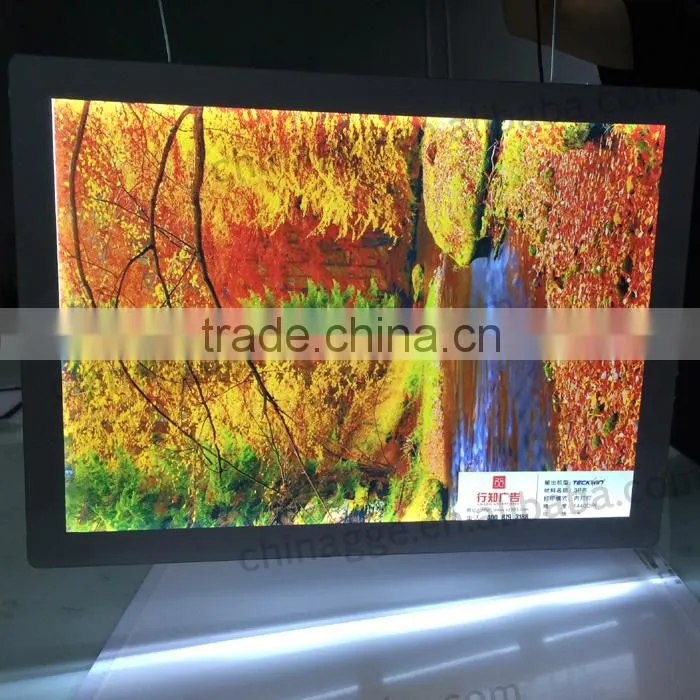 Super Slim Acrylic Real Estate Agents Display LED Window Light Pockets