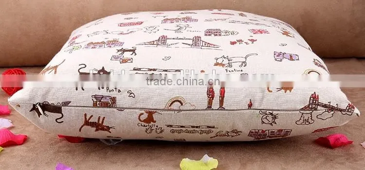 2015 hot style Europe type cloth cotton and linen pillowcases Creative home car cartoon cushion cover