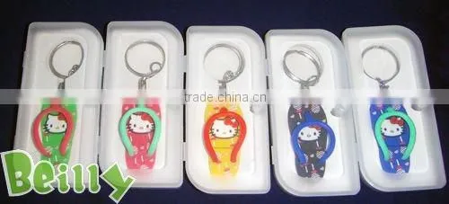 The top quality fashion slipper shape USB cover with keychain