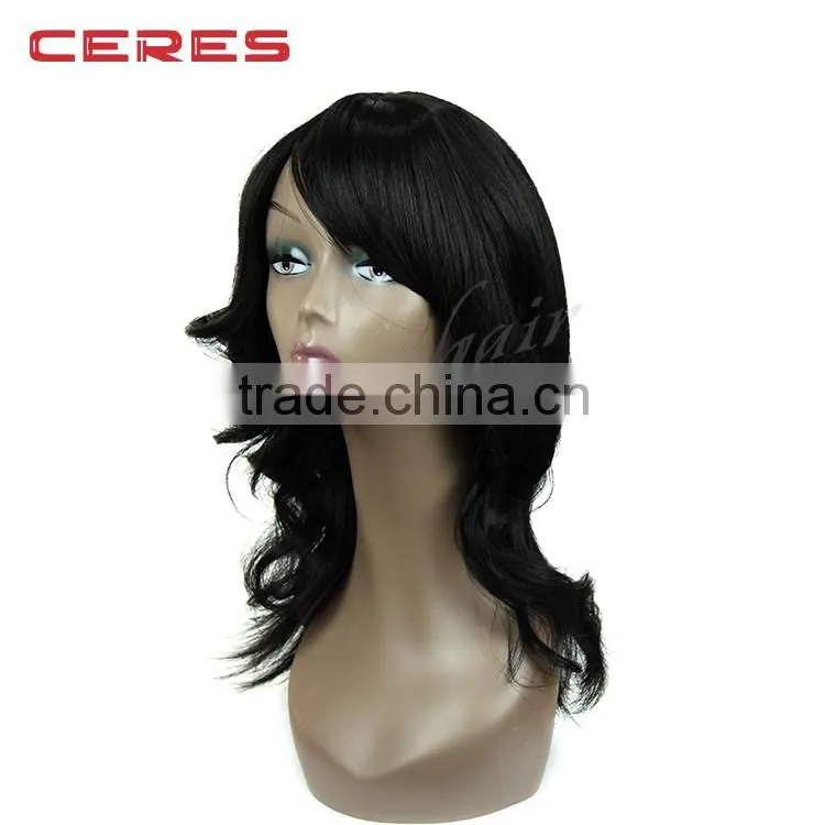 cheap sythetic lace front wig ombred color for women long inches body wave synthetic front lace wigs