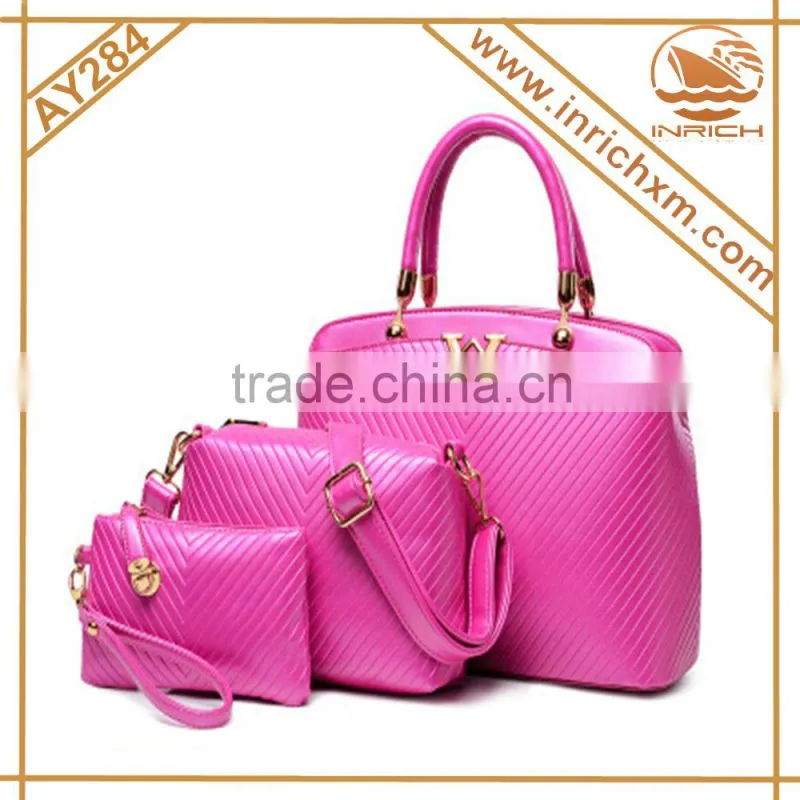 High-end European and American fashion handbags handbag 2016 new 3pcs bag set