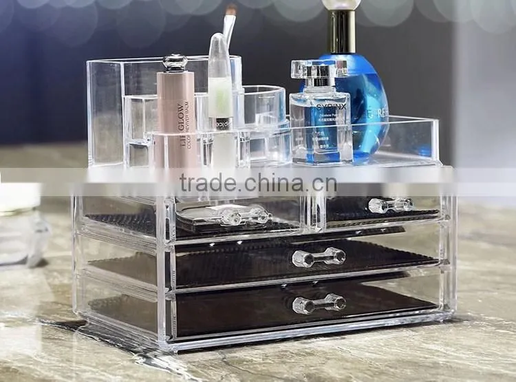Hot sale acrylic jewelry & cosmetic storage display boxes