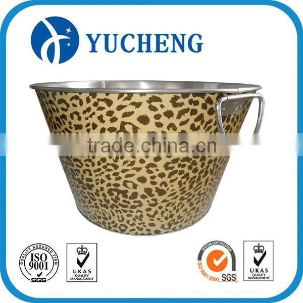 Big custom tinplate trash can packaging