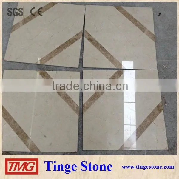 Waterjet flooring marble inlay sun flower designs