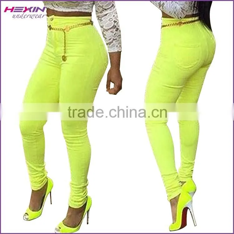 Factory Direct Sale Skinny Green Cheap New Design Jeans Girls