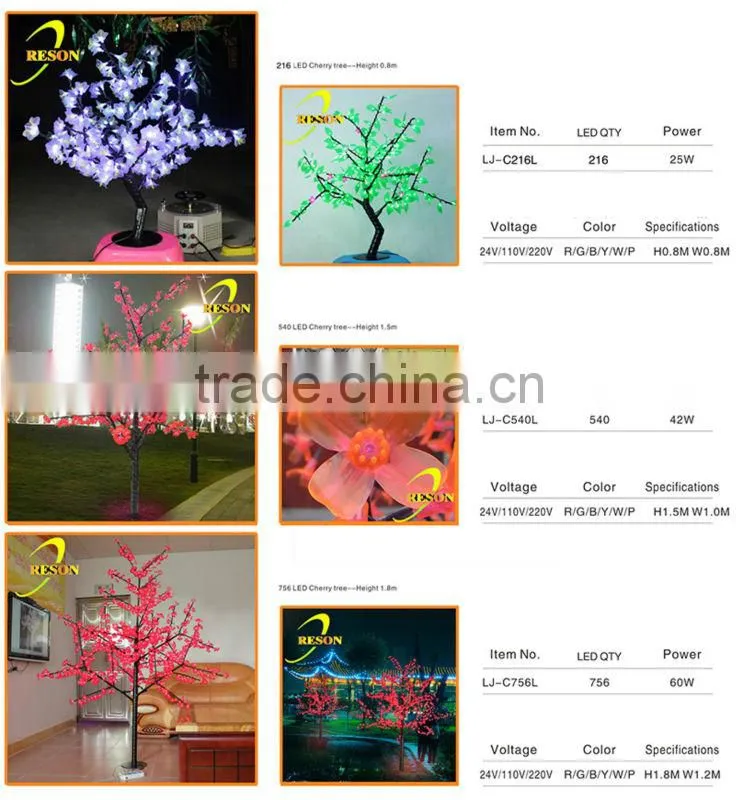 H:80cm tree LED lighting tree with flowers dollar tree wholesale baobab trees for sale