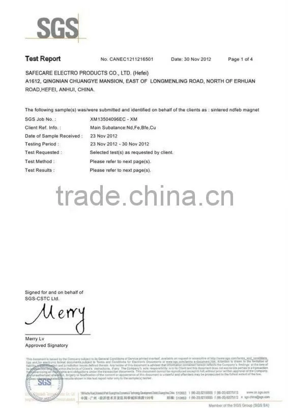 Large Permanent alnico magnet with CE certificates