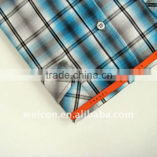 new OEM men's casual classic violet check 100% cotton business shirt