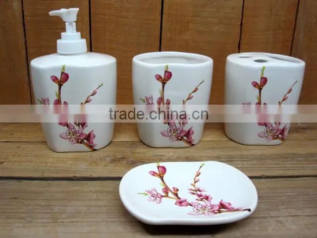 DFC ceramic rectangle cake plate with plastic cover