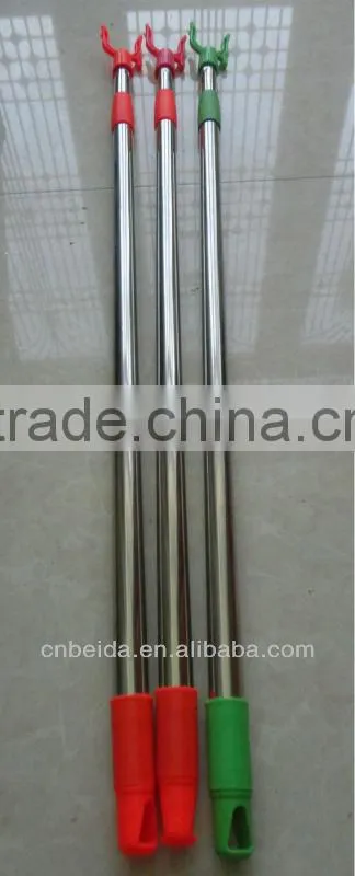 Telescopic Clothes Fork Stainless Steel Metal Handle Plastic Fork Plastic Clothes Hanger